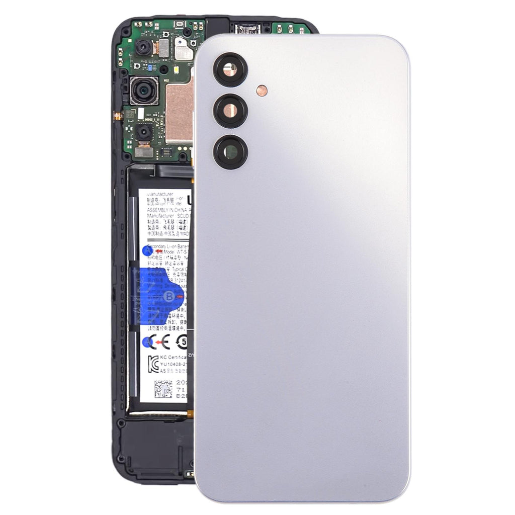 For Samsung Galaxy A14 5G SM-A146B Battery Back Cover with Camera Lens Frame(Silver)