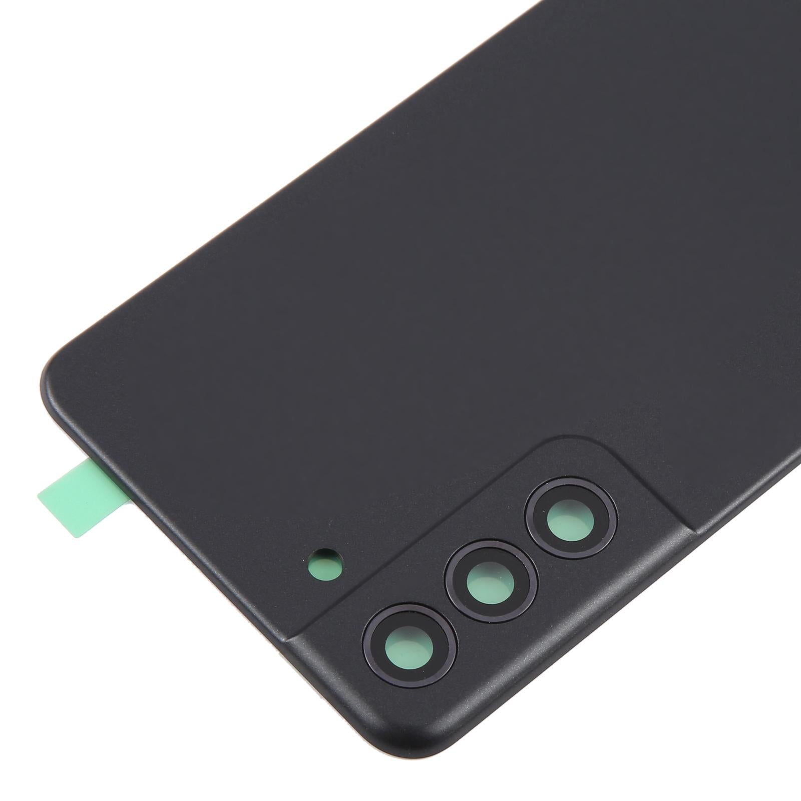 For Samsung Galaxy S21 FE SM-G990B Battery Back Cover with Camera Lens Frame(Black)