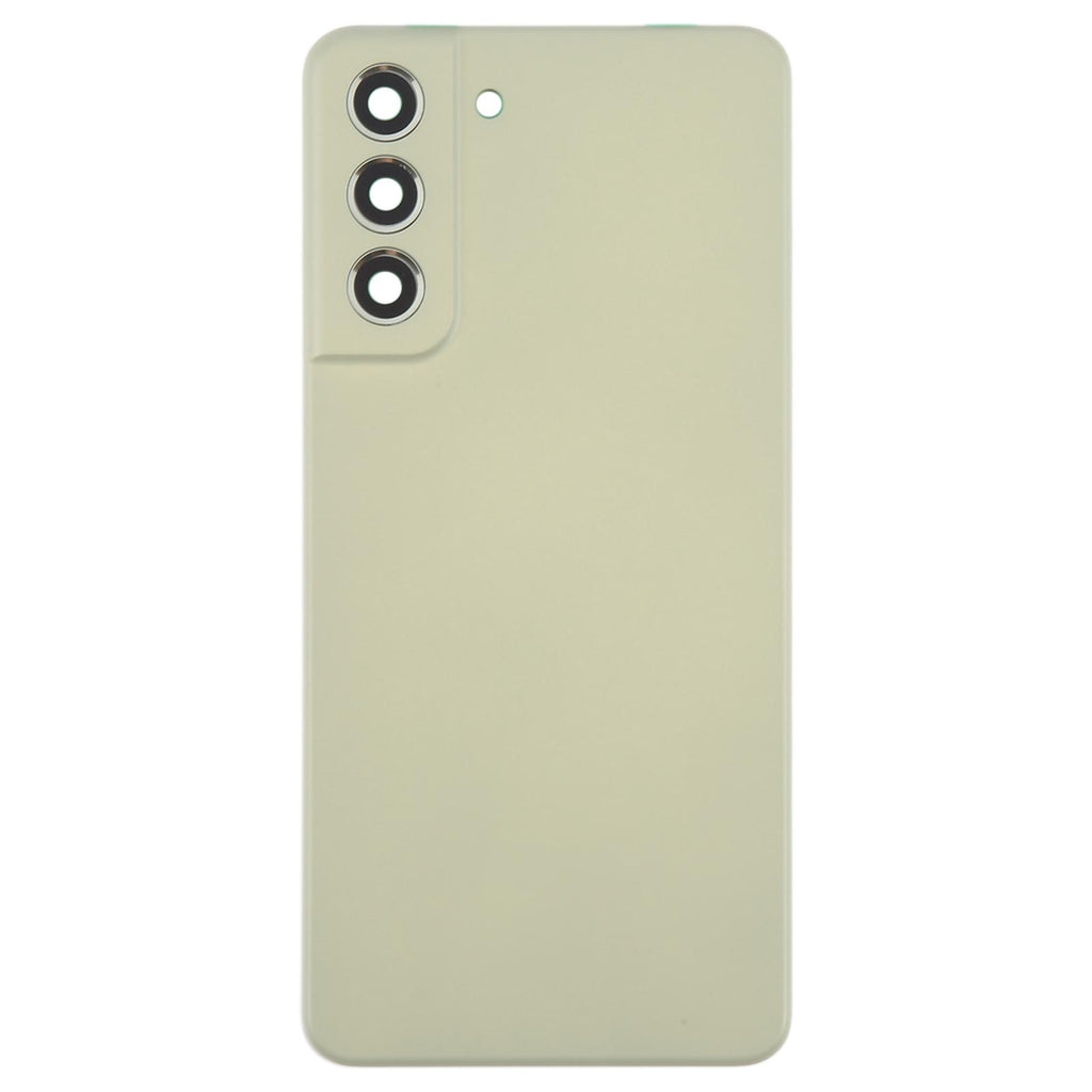 For Samsung Galaxy S21 FE SM-G990B Battery Back Cover with Camera Lens Frame(Green)