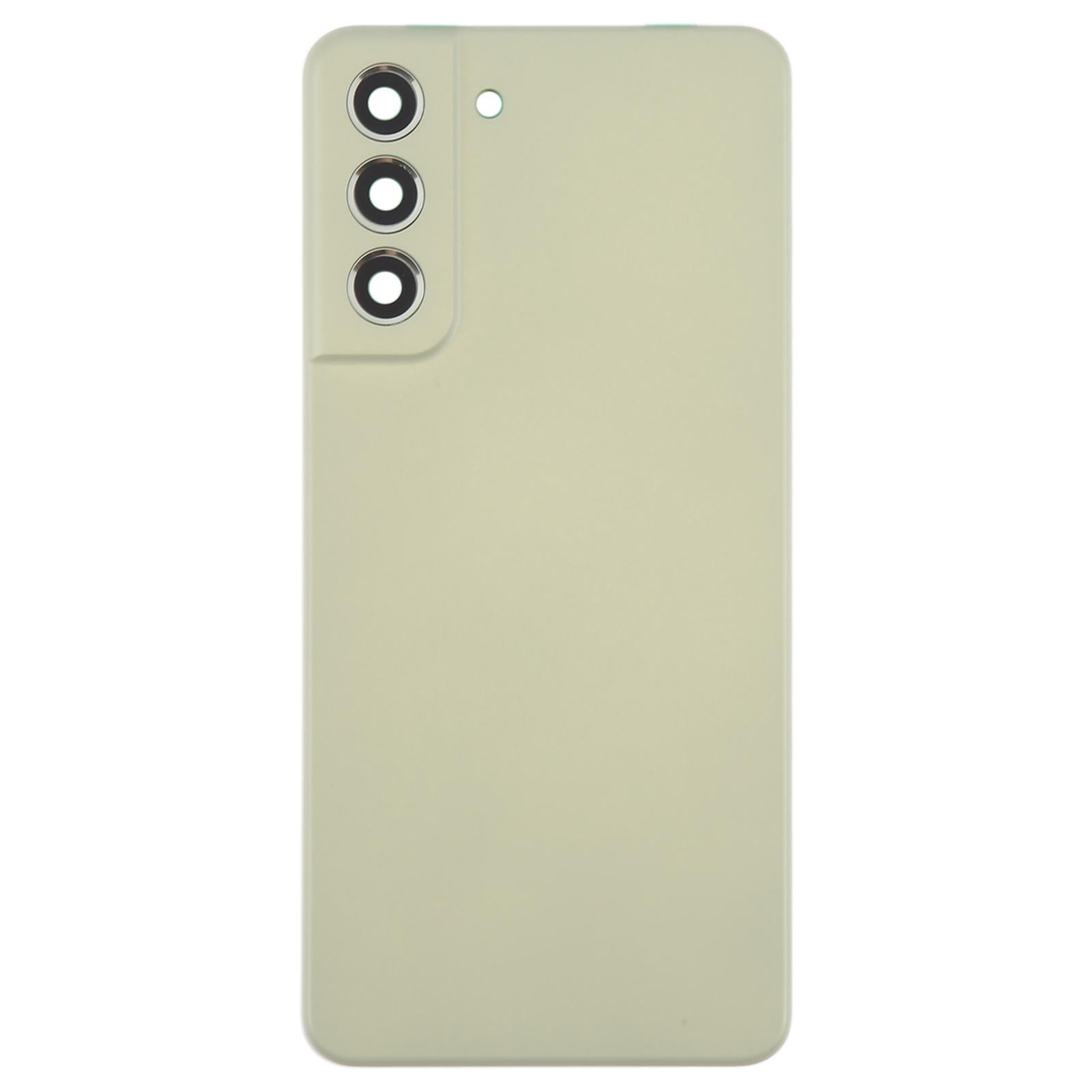 For Samsung Galaxy S21 FE SM-G990B Battery Back Cover with Camera Lens Frame(Green)