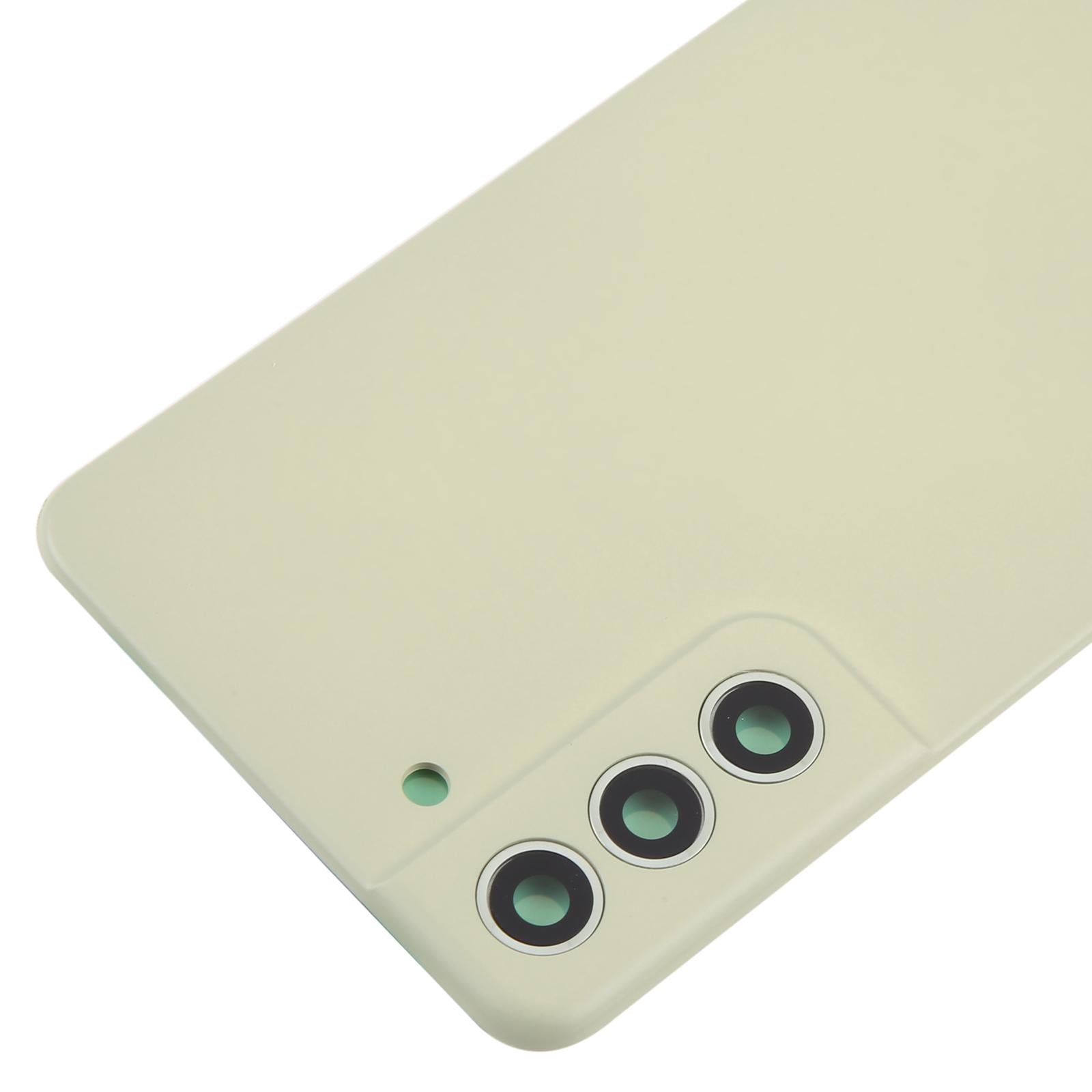 For Samsung Galaxy S21 FE SM-G990B Battery Back Cover with Camera Lens Frame(Green)