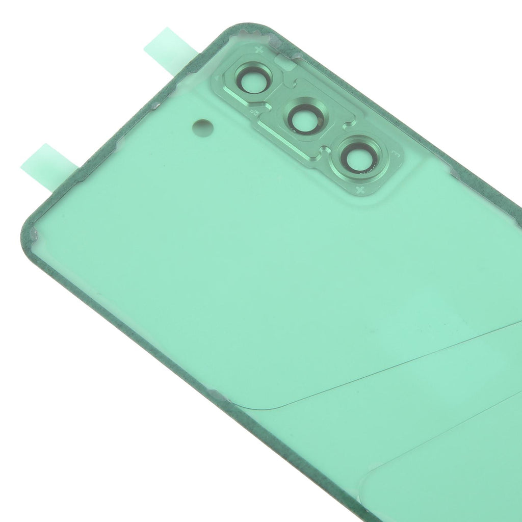 For Samsung Galaxy S21 FE SM-G990B Battery Back Cover with Camera Lens Frame(Green)