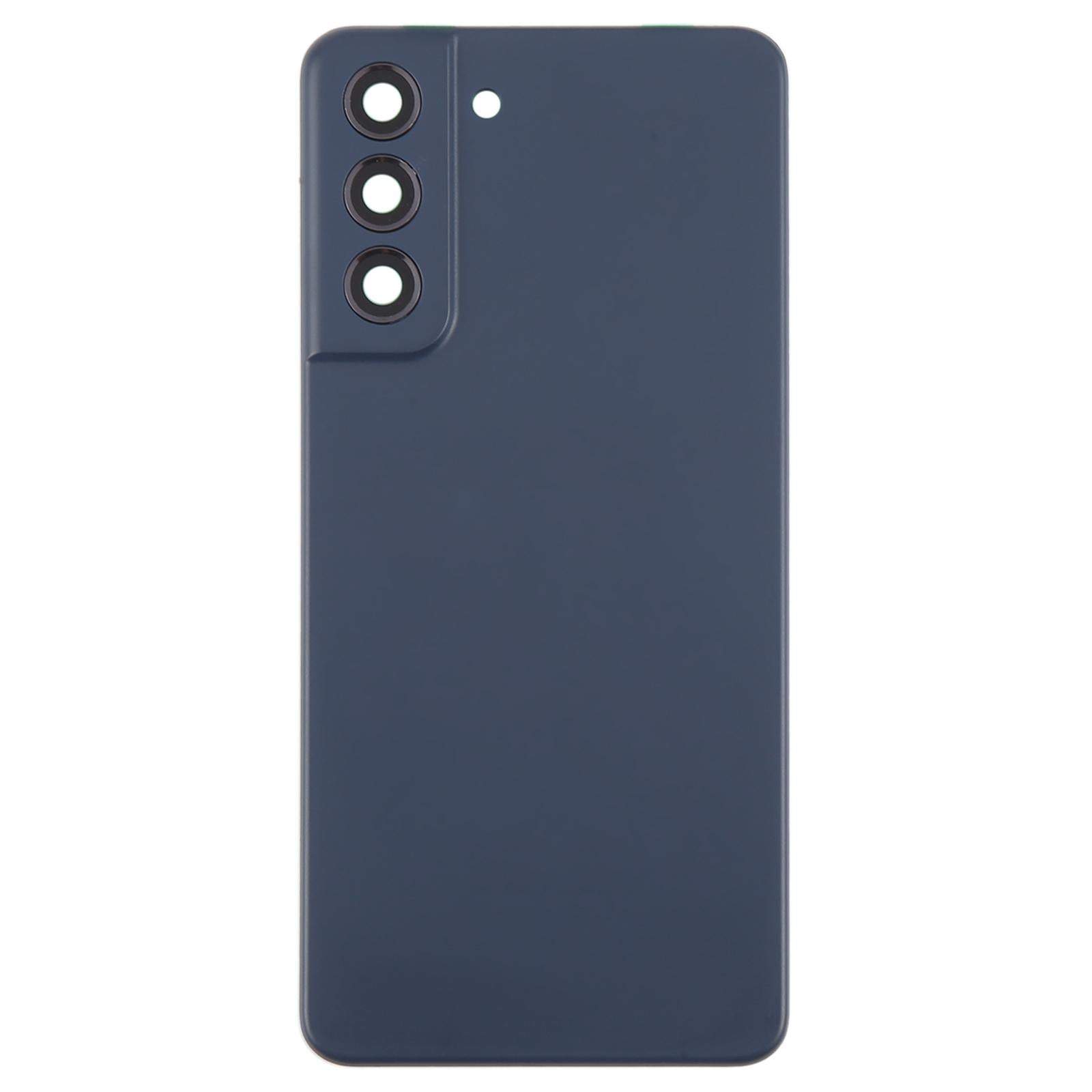 For Samsung Galaxy S21 FE SM-G990B Battery Back Cover with Camera Lens Frame(Blue)