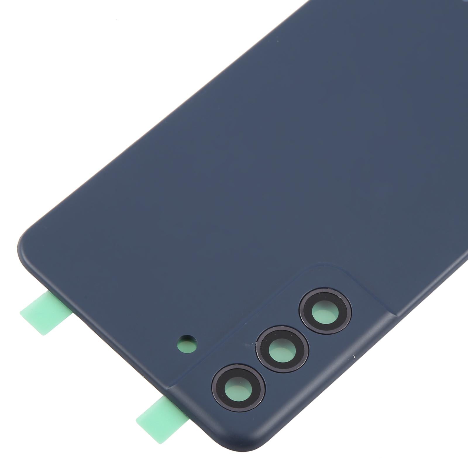 For Samsung Galaxy S21 FE SM-G990B Battery Back Cover with Camera Lens Frame(Blue)