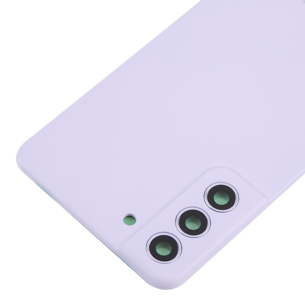For Samsung Galaxy S21 FE SM-G990B Battery Back Cover with Camera Lens Frame(Purple)