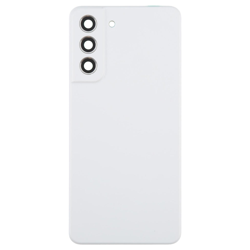 For Samsung Galaxy S21 FE SM-G990B Battery Back Cover with Camera Lens Frame(White)