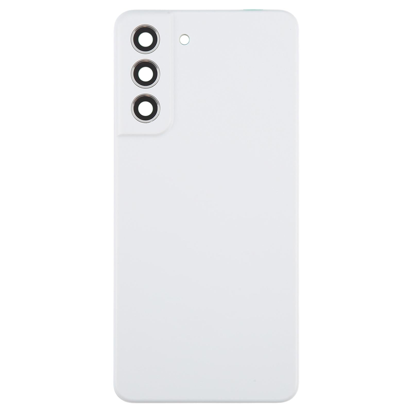 For Samsung Galaxy S21 FE SM-G990B Battery Back Cover with Camera Lens Frame(White)
