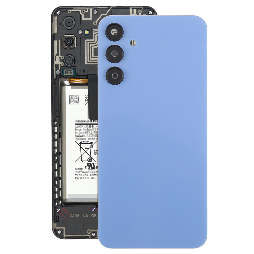 For Samsung Galaxy A15 SM-A155F Battery Back Cover with Camera Lens Frame(Blue)