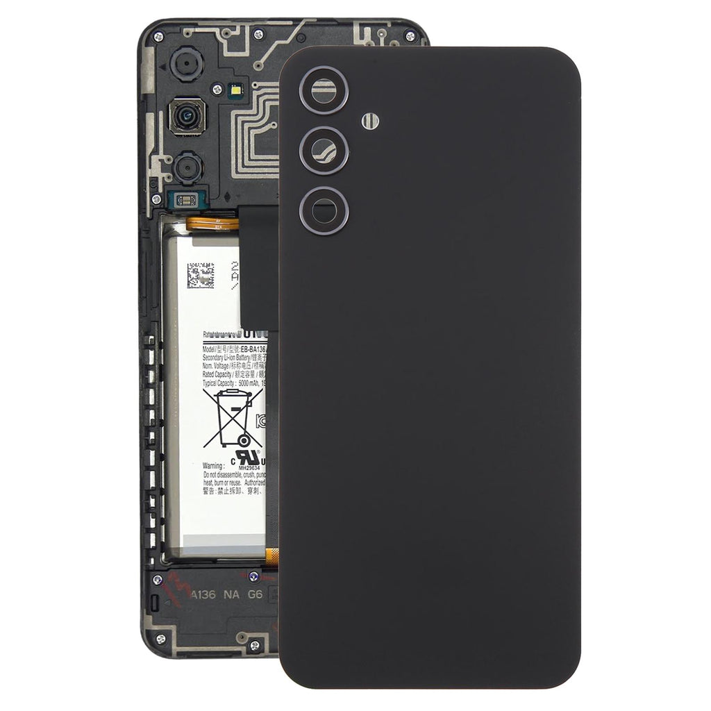 For Samsung Galaxy A34 SM-A346B Battery Back Cover with Camera Lens Frame(Black)