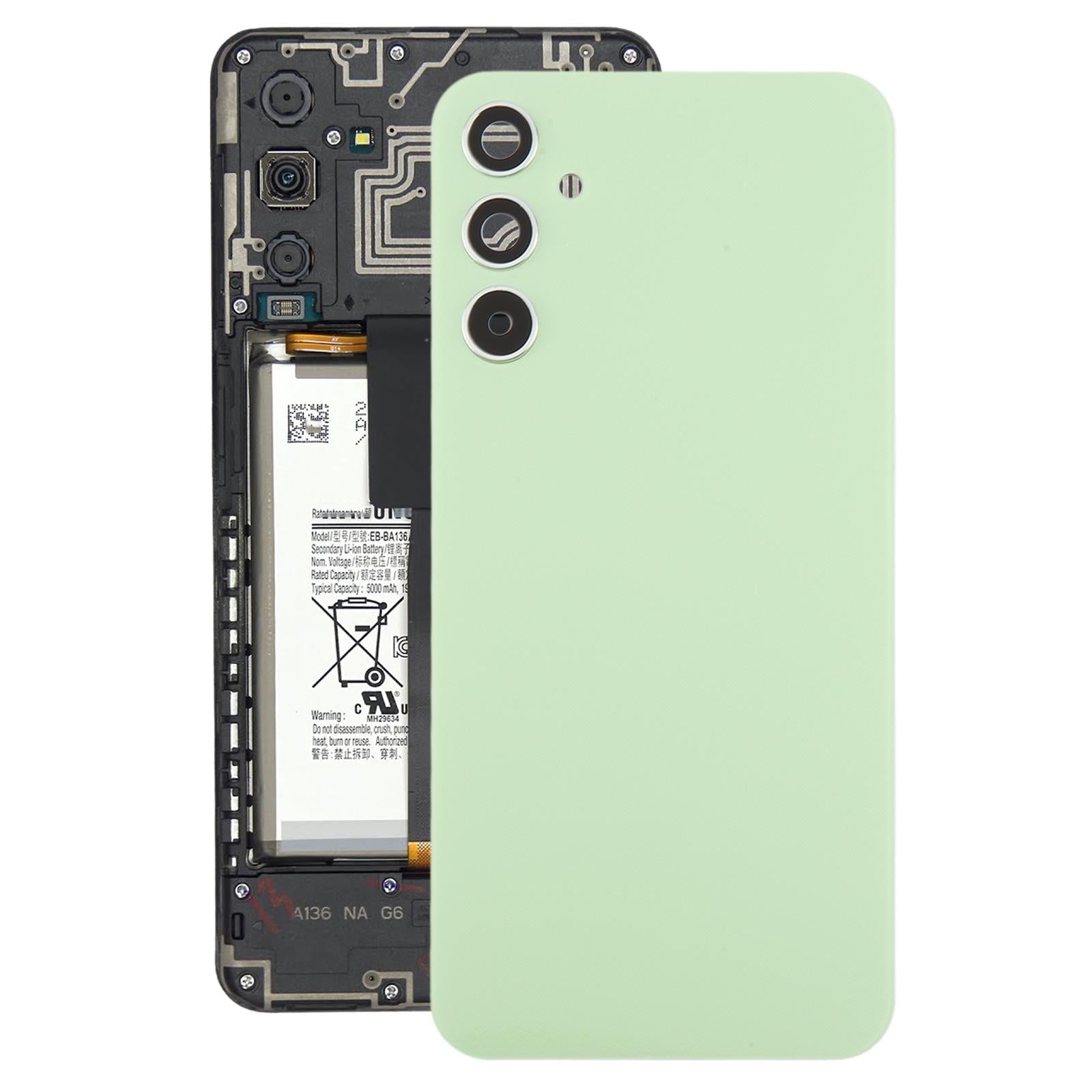For Samsung Galaxy A34 SM-A346B Battery Back Cover with Camera Lens Frame(Green)