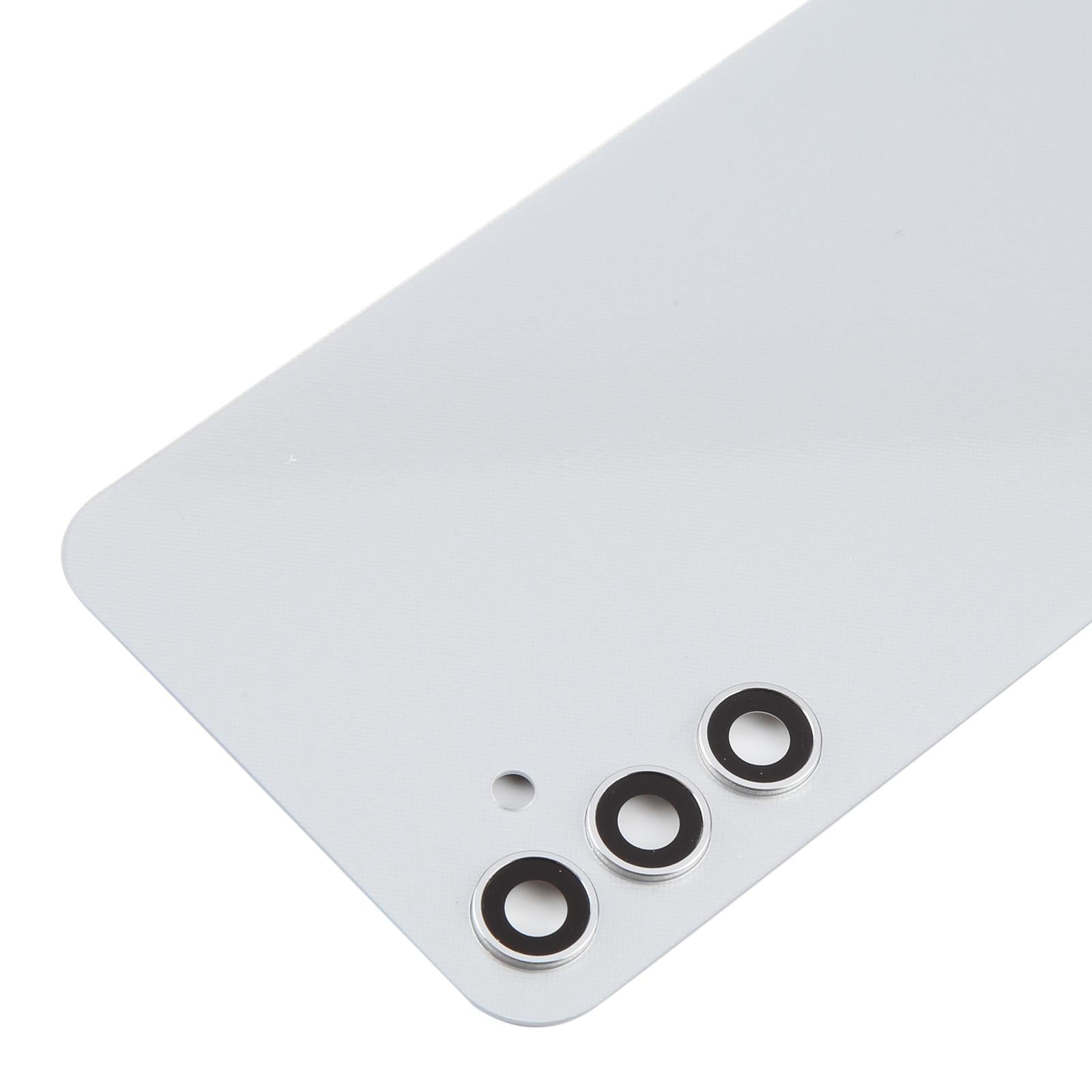 For Samsung Galaxy A34 SM-A346B Battery Back Cover with Camera Lens Frame(Silver)