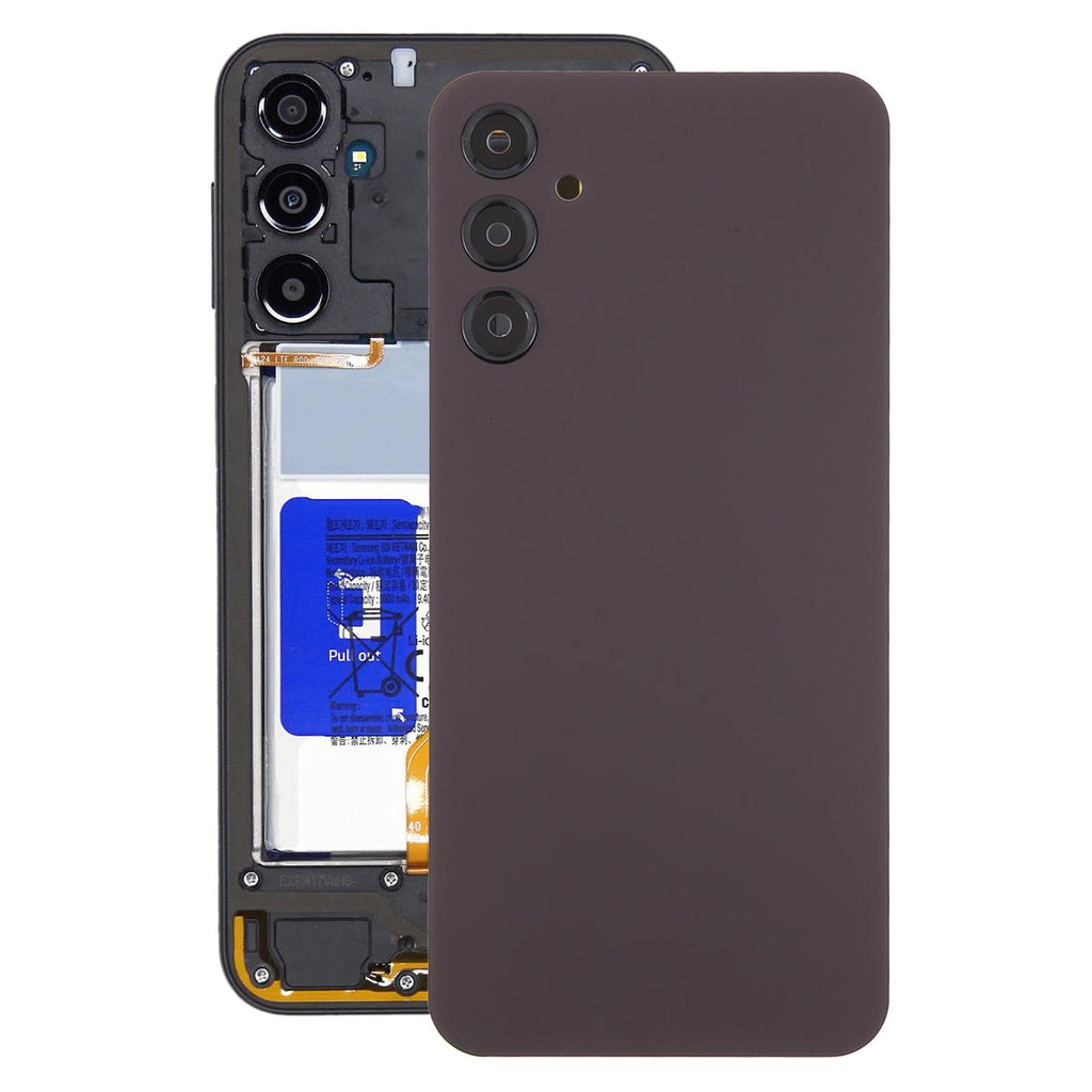 For Samsung Galaxy A24 SM-A245 Battery Back Cover with Camera Lens Frame(Dark Red)