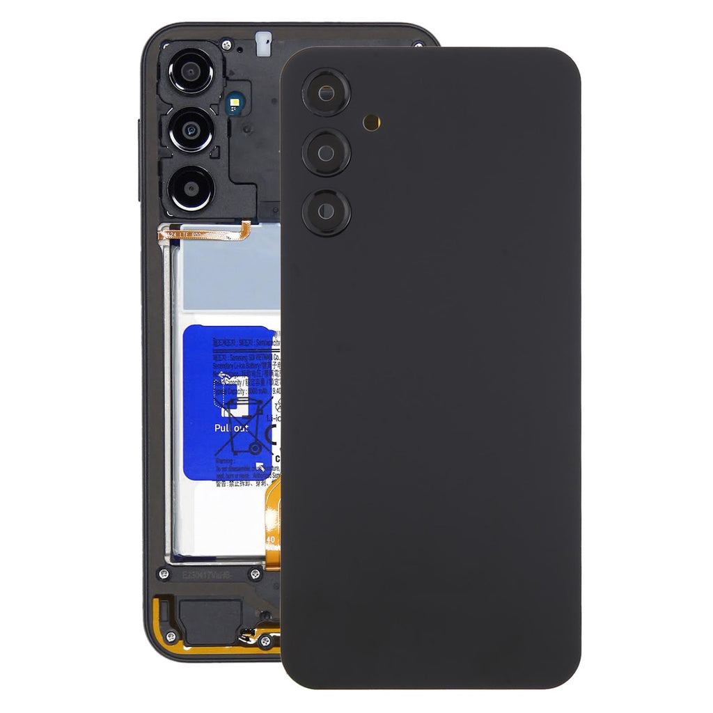 For Samsung Galaxy A24 SM-A245 Battery Back Cover with Camera Lens Frame(Black)