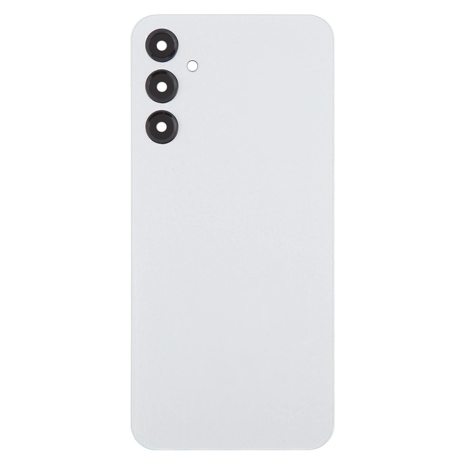 For Samsung Galaxy A24 SM-A245 Battery Back Cover with Camera Lens Frame(Silver)