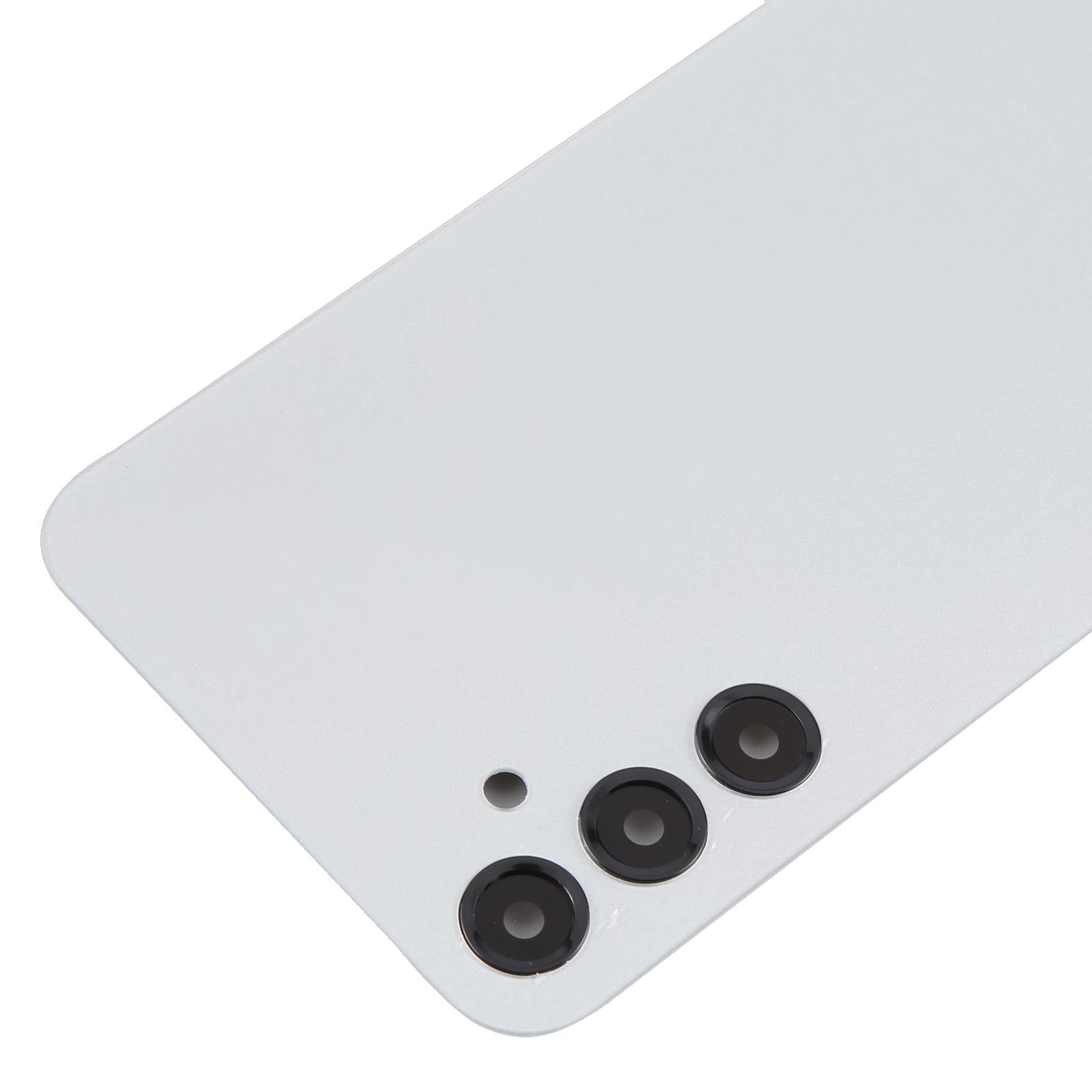 For Samsung Galaxy A24 SM-A245 Battery Back Cover with Camera Lens Frame(Silver)