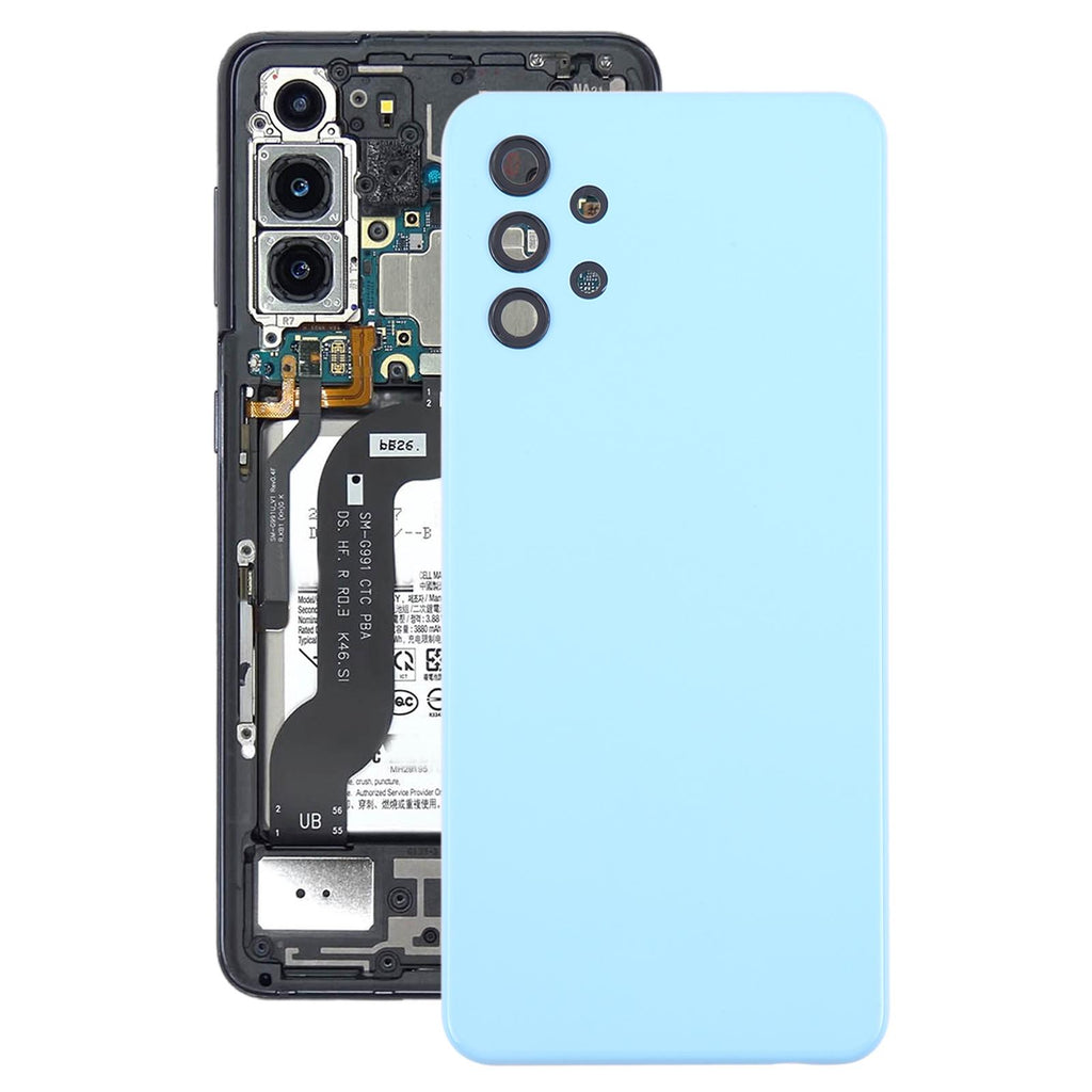 For Samsung Galaxy A32 4G SM-A325F Battery Back Cover with Camera Lens Frame(Blue)