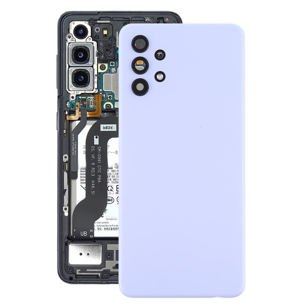 For Samsung Galaxy A32 4G SM-A325F Battery Back Cover with Camera Lens Frame(Purple)