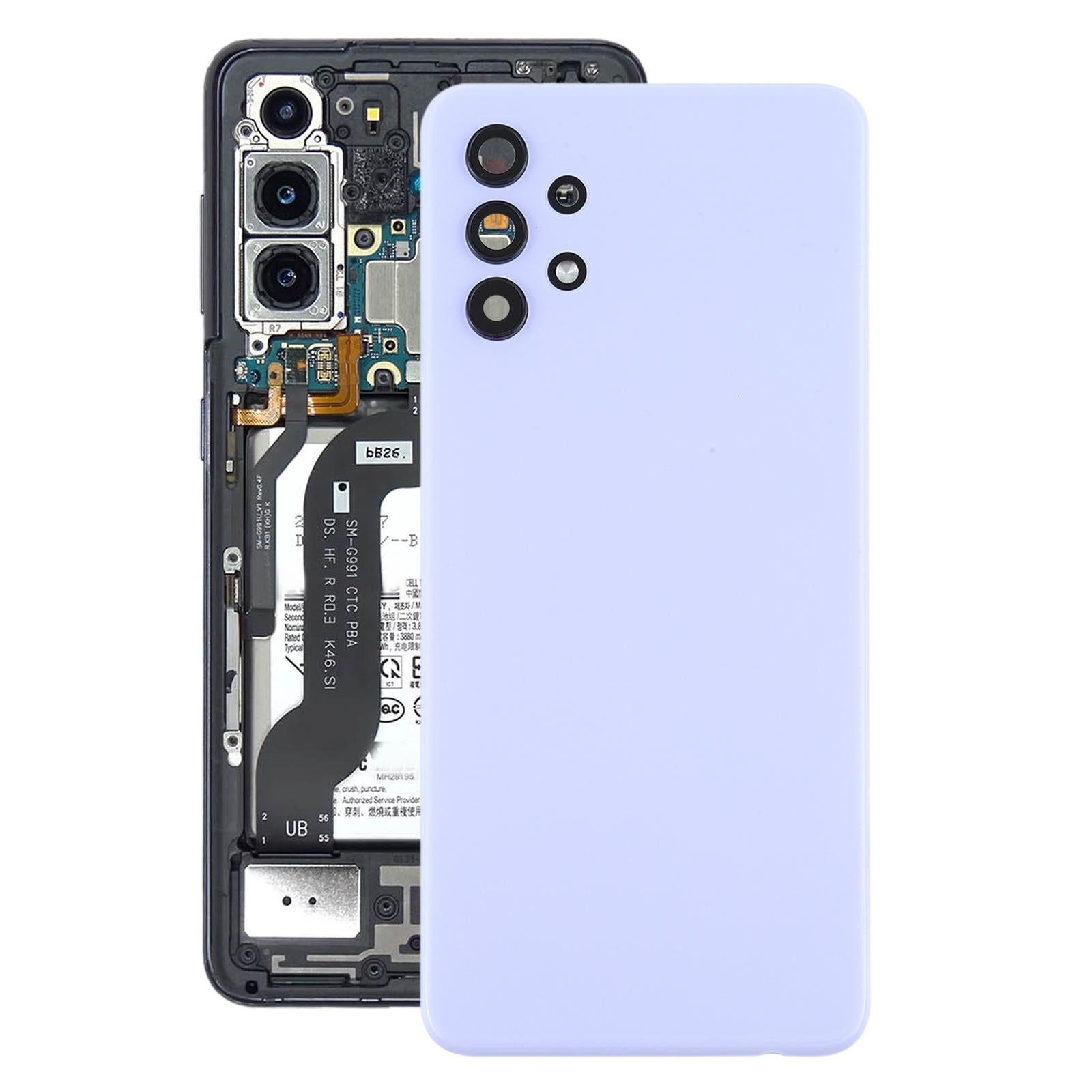 For Samsung Galaxy A32 4G SM-A325F Battery Back Cover with Camera Lens Frame(Purple)