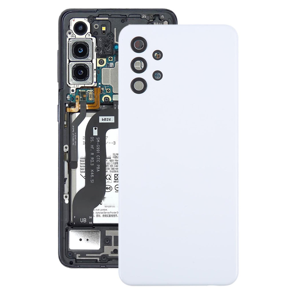 For Samsung Galaxy A32 4G SM-A325F Battery Back Cover with Camera Lens Frame(White)