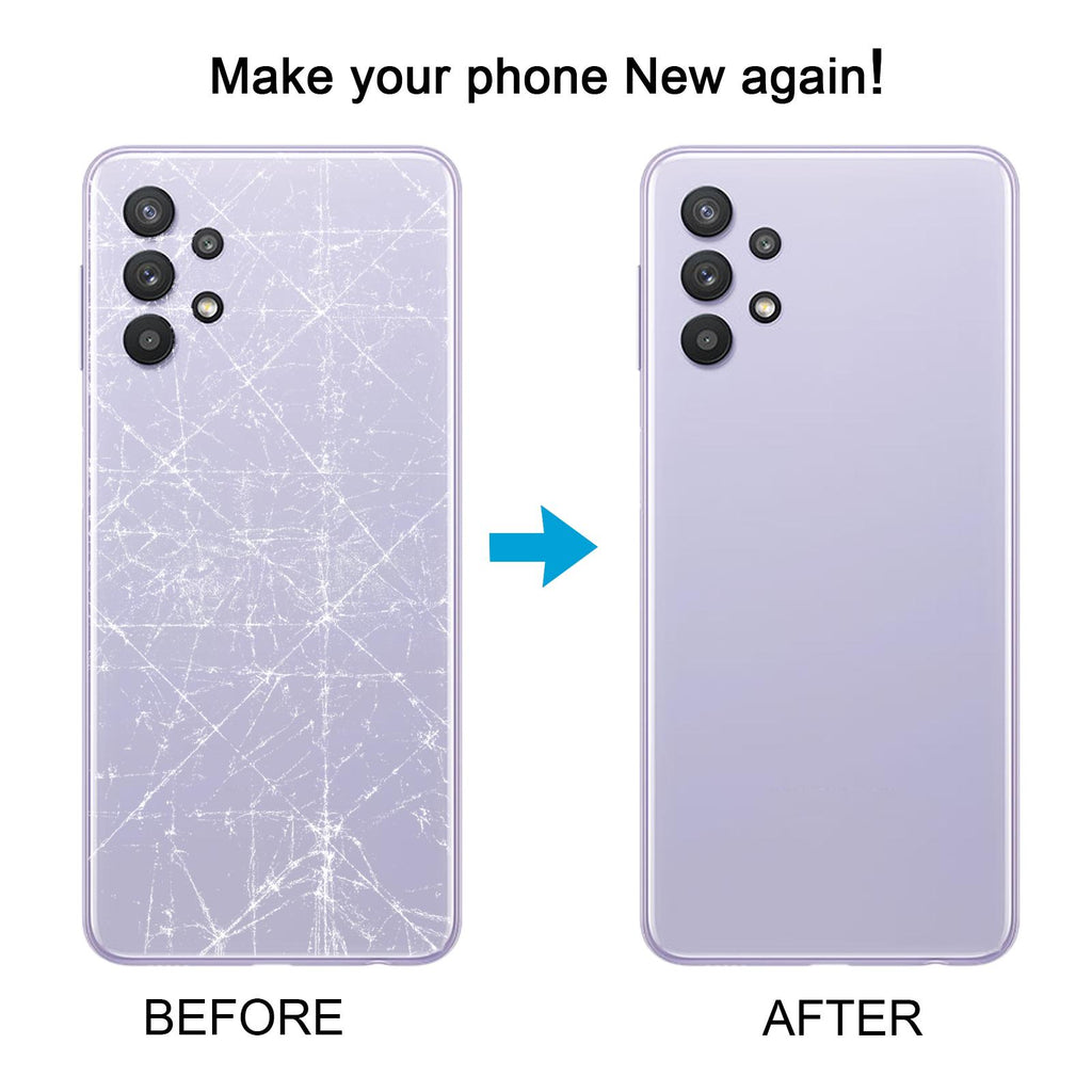 For Samsung Galaxy A32 4G SM-A325F Battery Back Cover with Camera Lens Frame(Purple)
