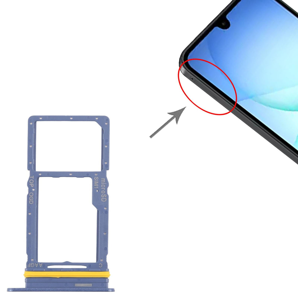 For Samsung Galaxy A17 5G SM-A176U Original SIM + Micro SD Card Tray (Blue)