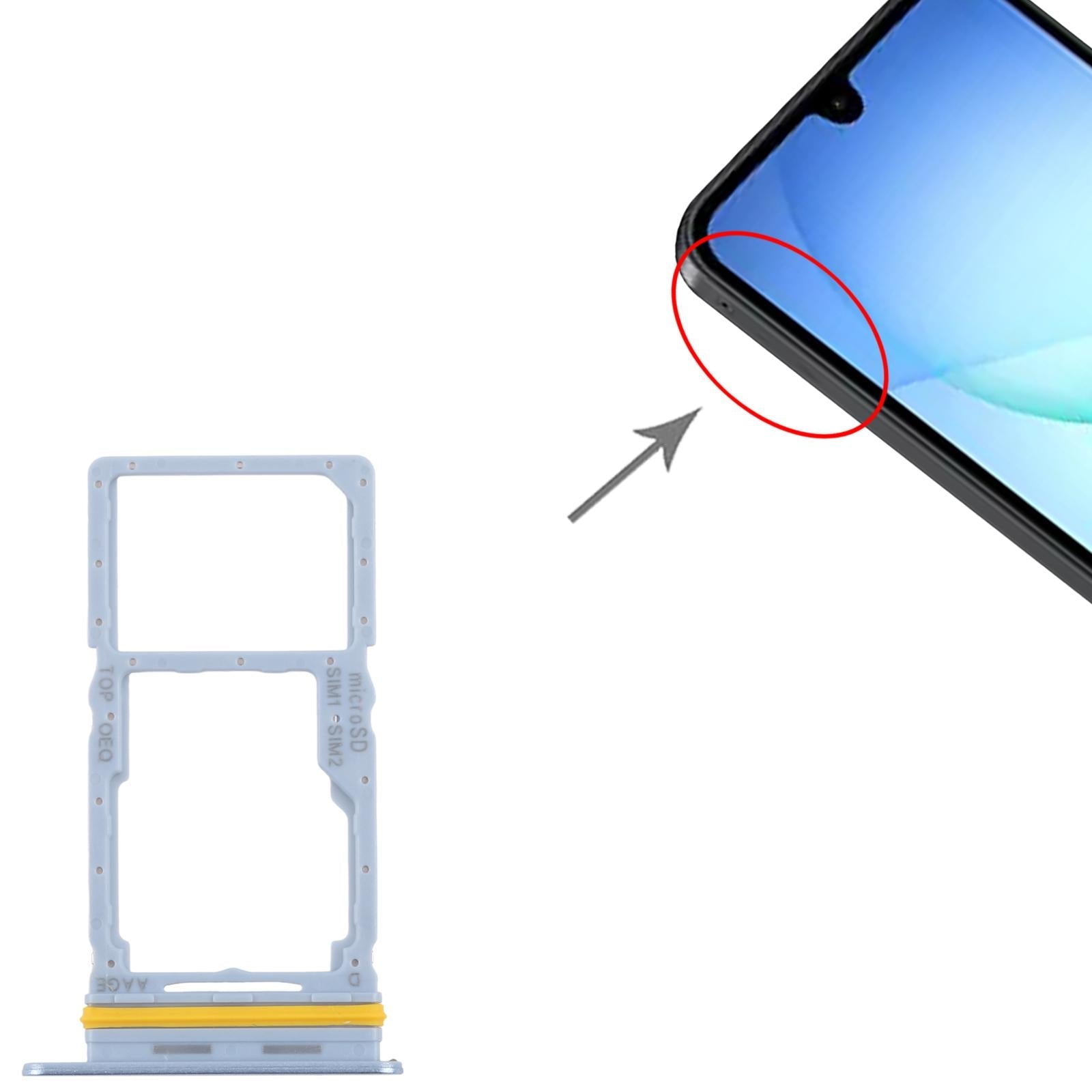 For Samsung Galaxy A17 4G SM-A175F Original SIM + SIM / Micro SD Card Tray (Blue)