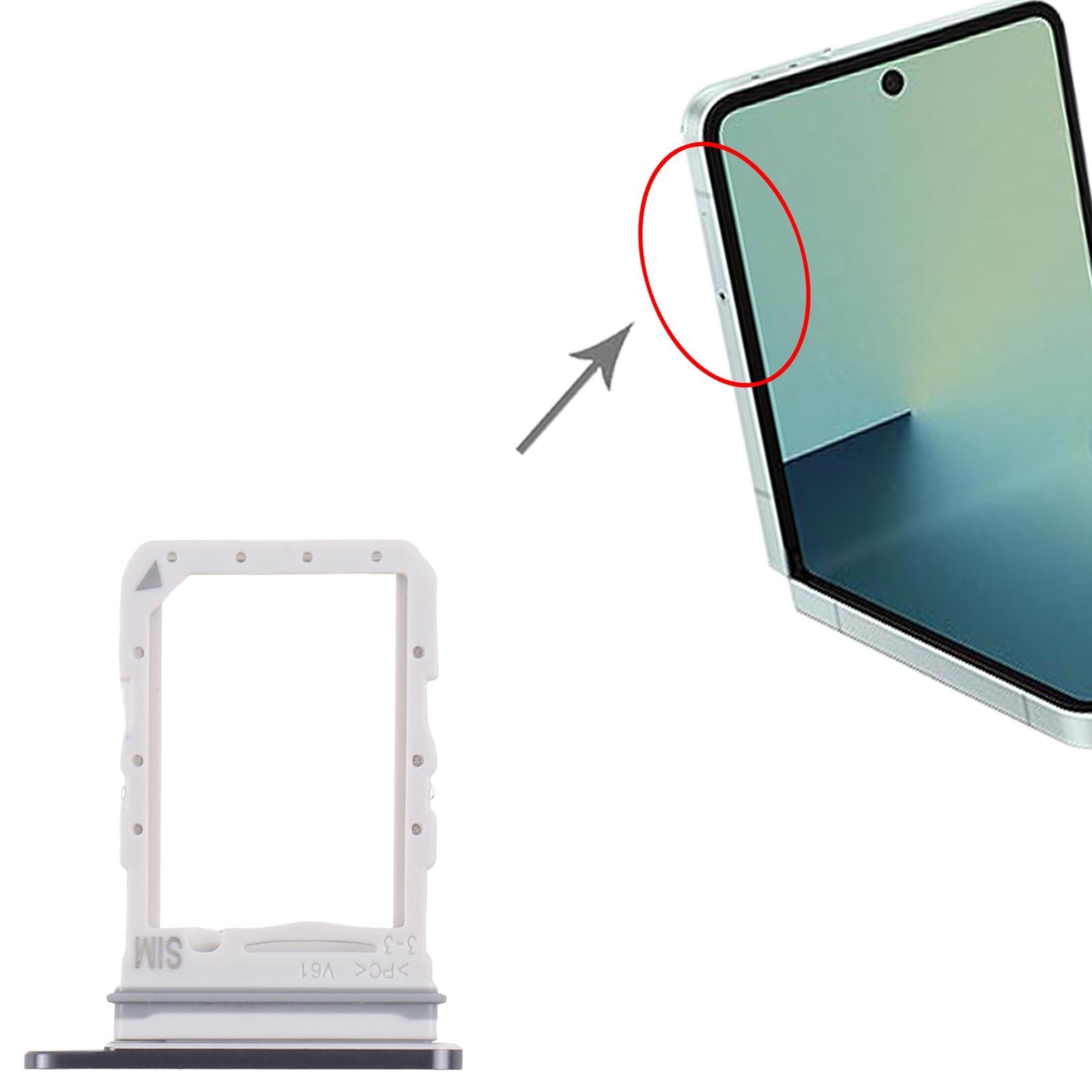 For Samsung Galaxy Z Flip7 SM-F751U Original SIM Card Tray (Black)