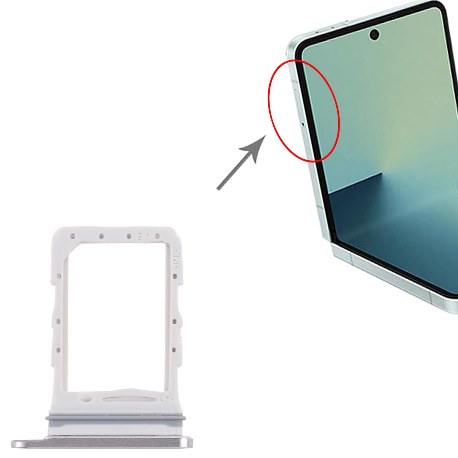 For Samsung Galaxy Z Flip7 SM-F751U Original SIM Card Tray (Silver)