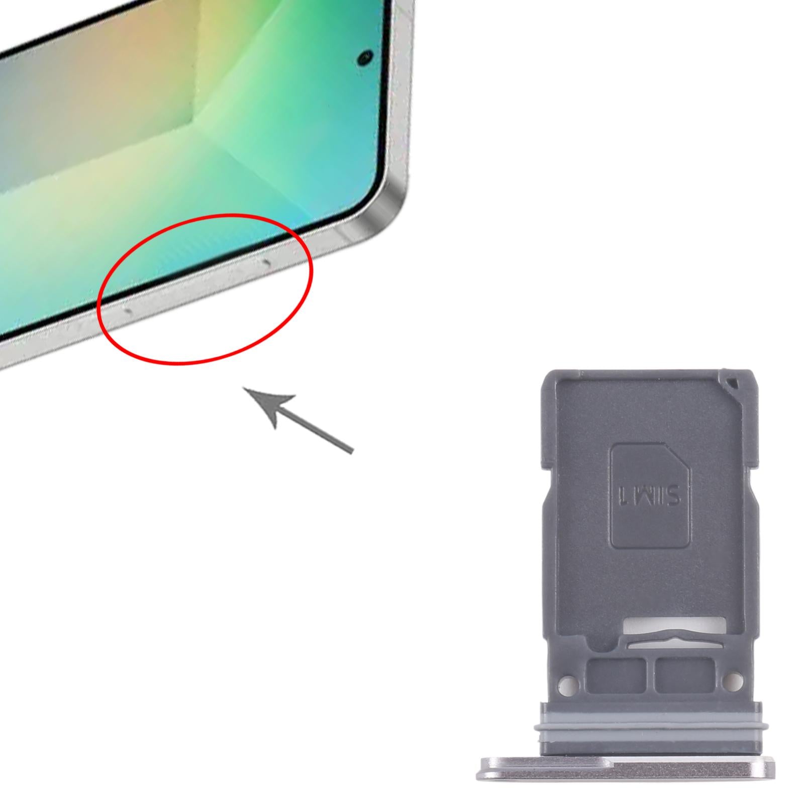 For Samsung Galaxy S25 FE SM-S731U Original SIM Card Tray (Silver)