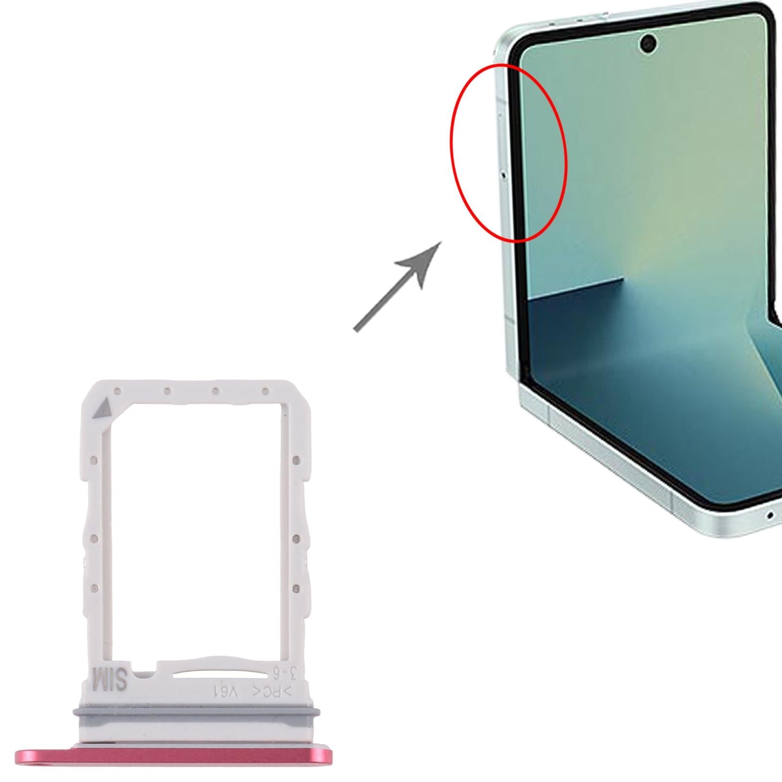 For Samsung Galaxy Z Flip7 SM-F766U Original SIM Card Tray (Red)