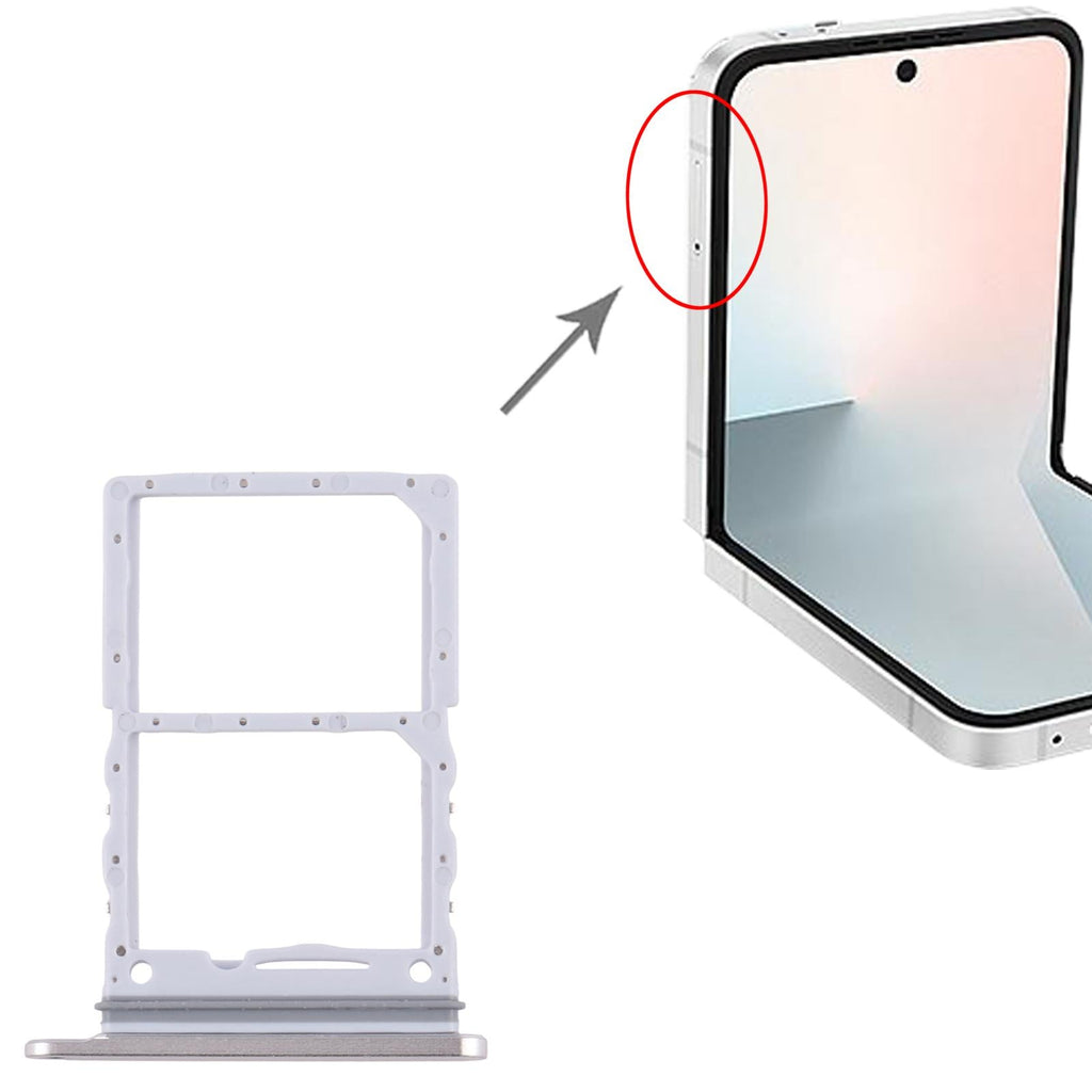 For Samsung Galaxy Z Flip7 FE SM-F761B Original SIM + SIM Card Tray (Silver)