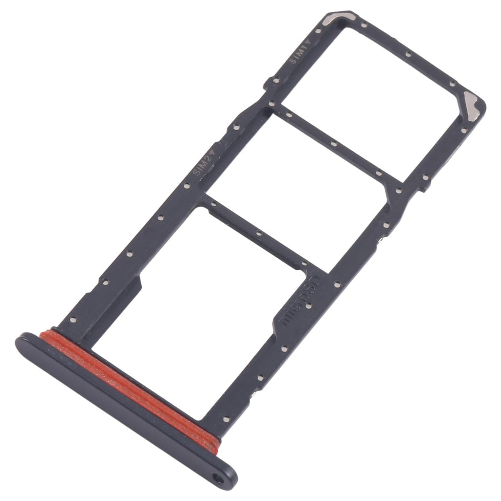 For Samsung Galaxy A07 4G SM-A075F Original 10pcs SIM Card Tray + SIM Card Tray + Micro SD Card Tray (Black)