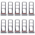 For Samsung Galaxy A07 4G SM-A075F Original 10pcs SIM Card Tray + SIM Card Tray + Micro SD Card Tray (Black)