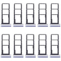 For Samsung Galaxy A07 4G SM-A075F Original 10pcs SIM Card Tray + SIM Card Tray + Micro SD Card Tray (Blue)