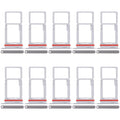 For Samsung Galaxy M36 SM-M366P 10pcs Original SIM + Micro SD Card Tray (Silver)