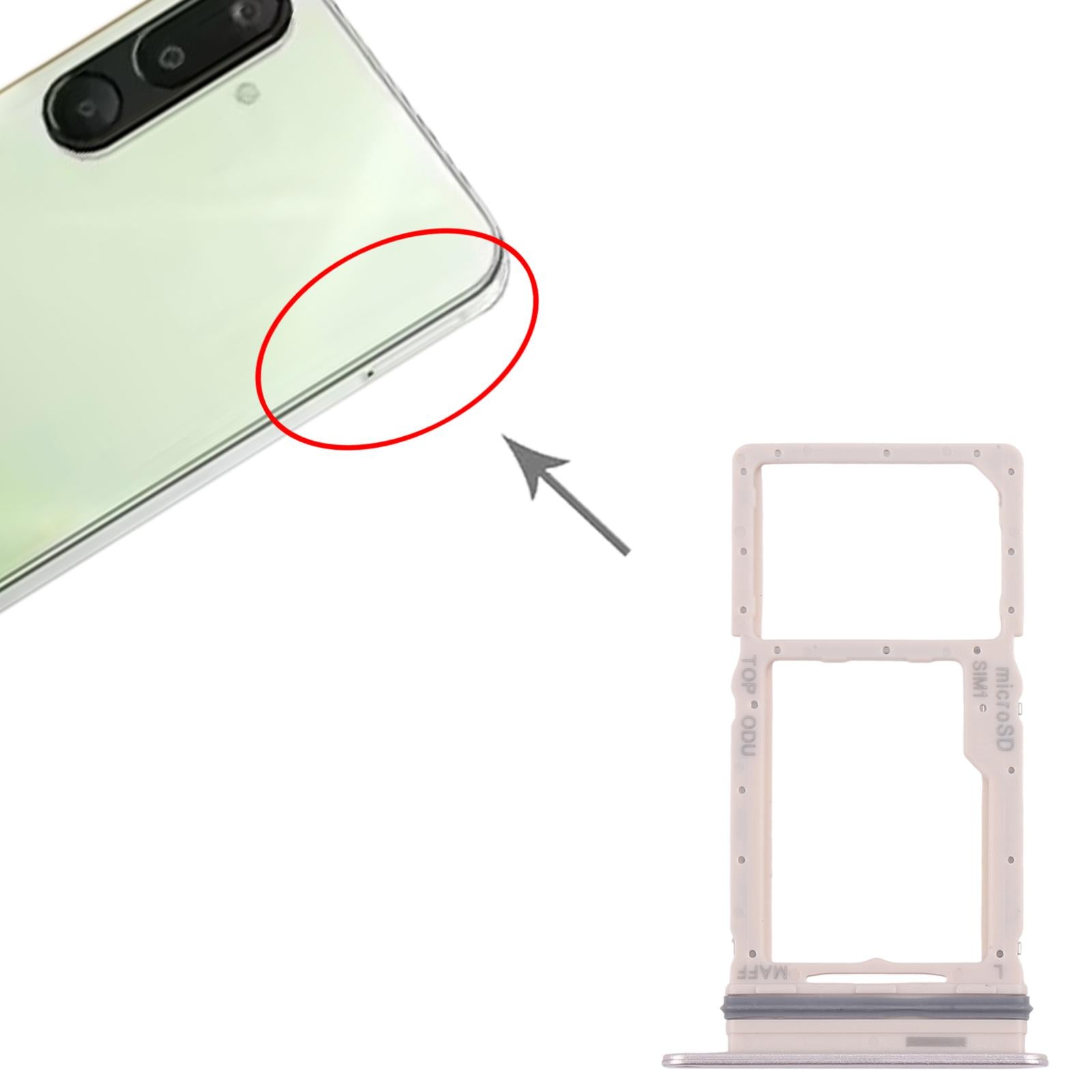 For Samsung Galaxy M16 SM-M166P 10pcs Original SIM + Micro SD Card Tray (Gold)