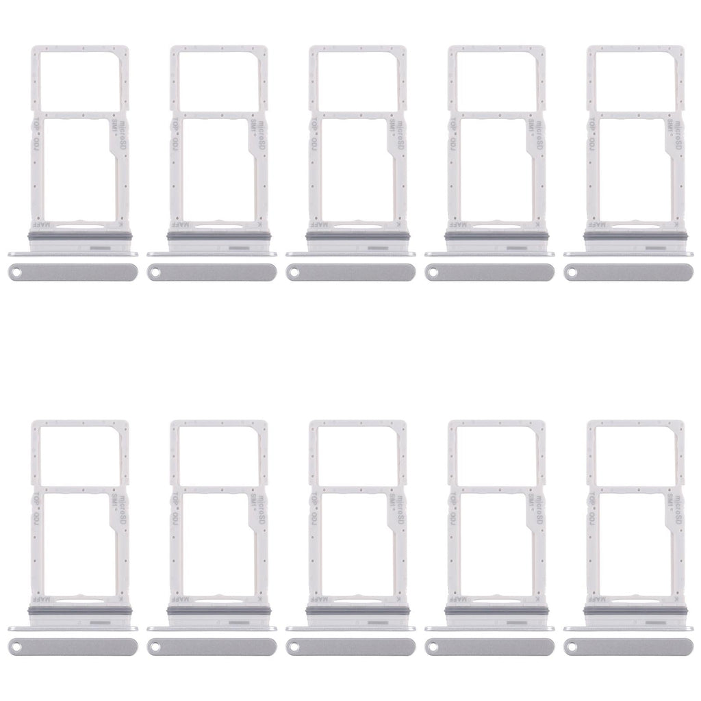 For Samsung Galaxy M16 SM-M166P 10pcs Original SIM + Micro SD Card Tray (Silver)