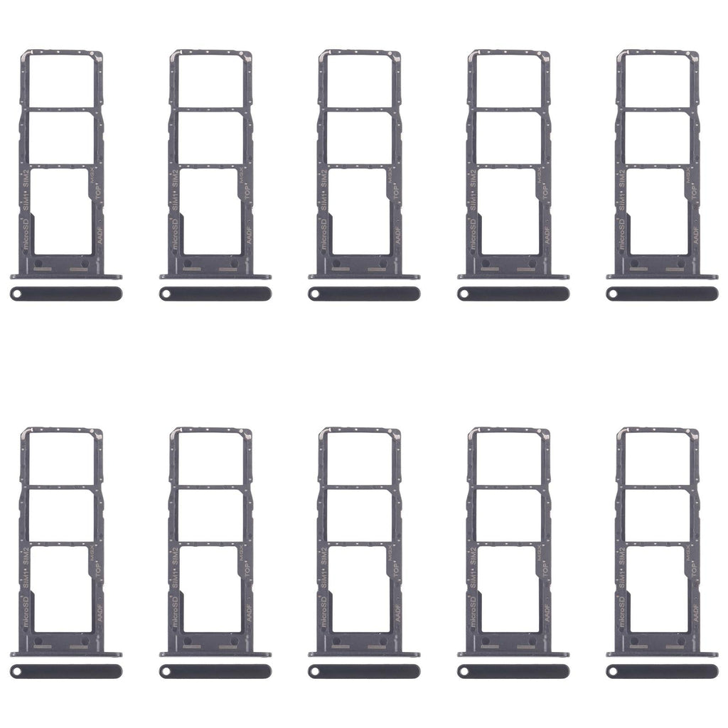 For Samsung Galaxy A14 5G SM-A146B 10pcs Original SIM Card Tray + SIM Card Tray + Micro SD Card Tray (Black)