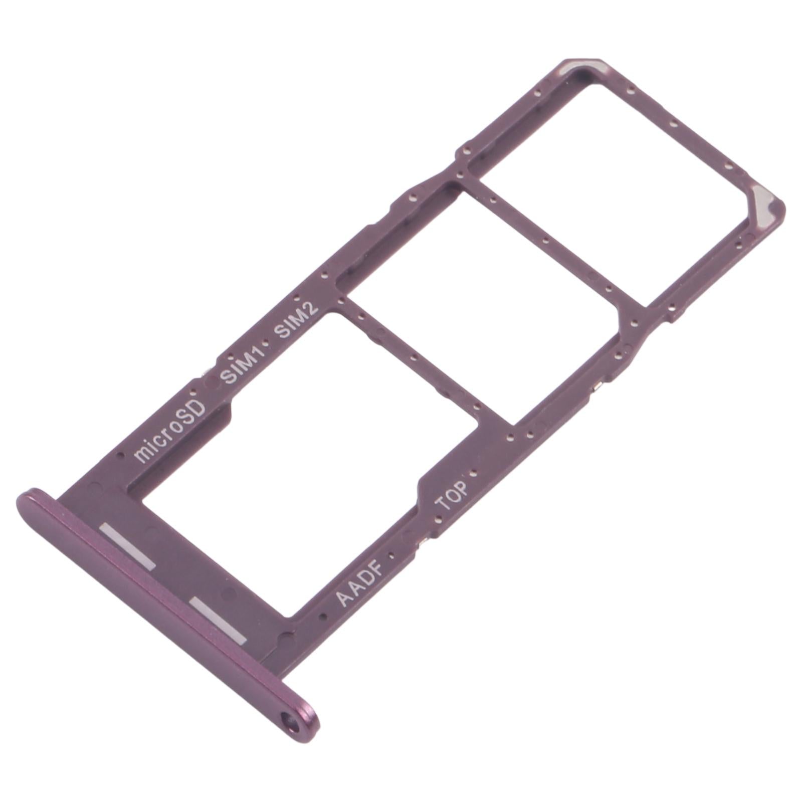For Samsung Galaxy A14 5G SM-A146B 10pcs Original SIM Card Tray + SIM Card Tray + Micro SD Card Tray (Purple)
