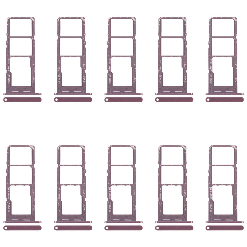 For Samsung Galaxy A14 5G SM-A146B 10pcs Original SIM Card Tray + SIM Card Tray + Micro SD Card Tray (Purple)