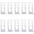 For Samsung Galaxy A14 5G SM-A146B 10pcs Original SIM Card Tray + SIM Card Tray + Micro SD Card Tray (Silver)