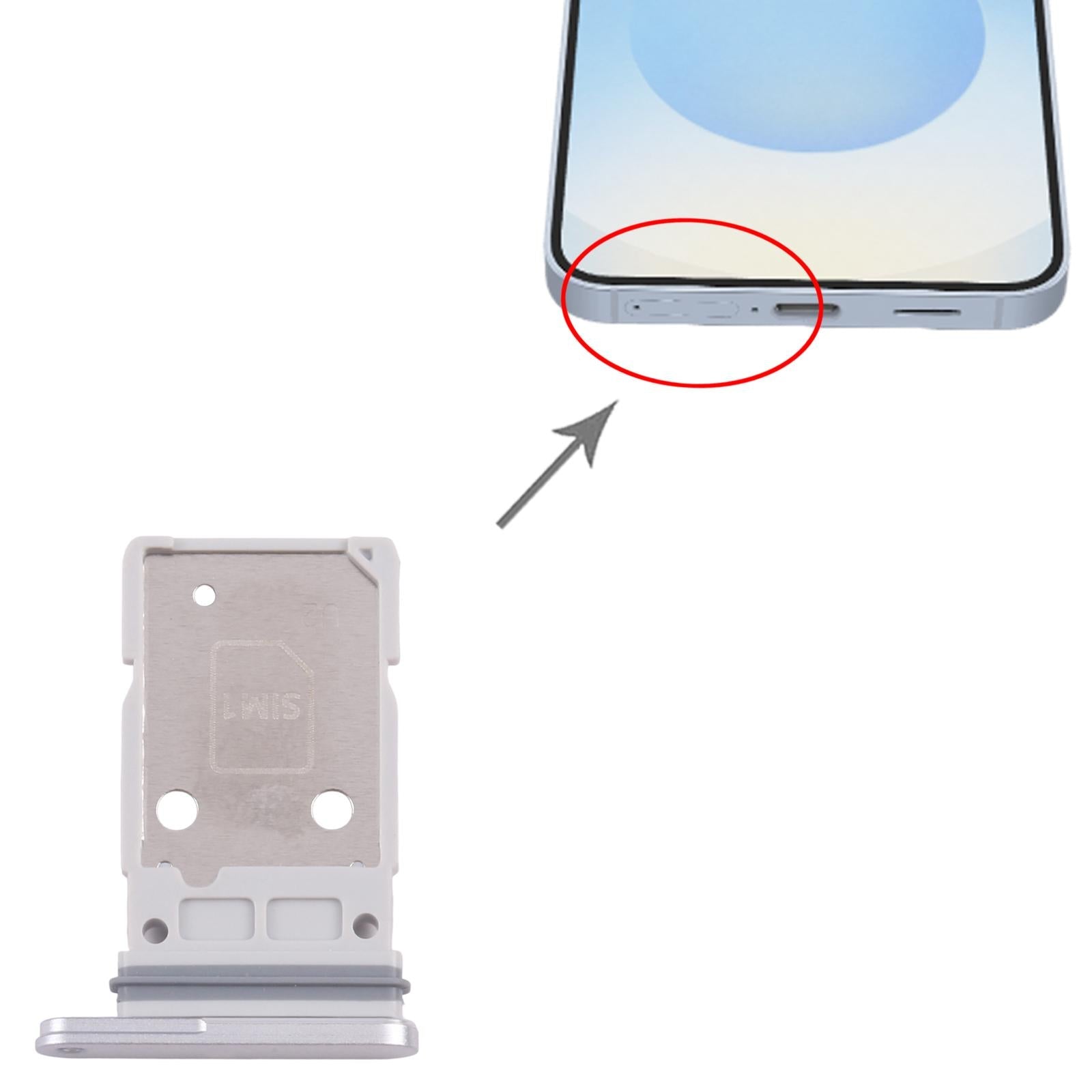 For Samsung Galaxy S25 SM-S931B Original SIM Card Tray + SIM Card Tray (White)