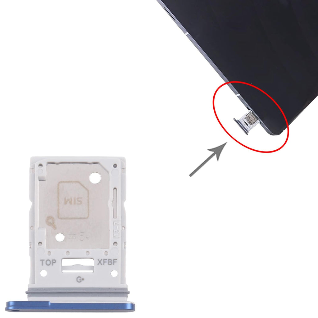 For Samsung Galaxy Tab S10 FE+ SM-X626 Original SIM Card Tray + Micro SD Card Tray (Blue)