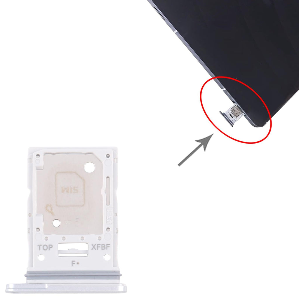 For Samsung Galaxy Tab S10 FE+ SM-X626 Original SIM Card Tray + Micro SD Card Tray (Silver)