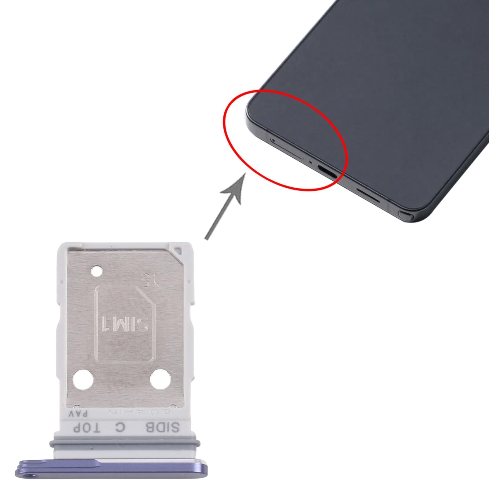 For Samsung Galaxy S26 SM-S942B Original SIM + SIM Card Tray (Purple)