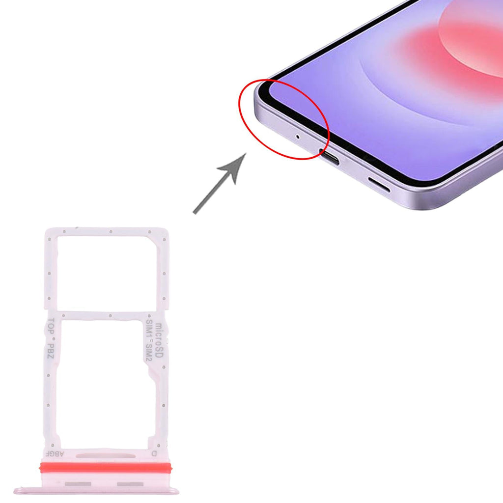 For Samsung Galaxy A27 SM-A276B Original SIM + SIM / Micro SD Card Tray (Pink)