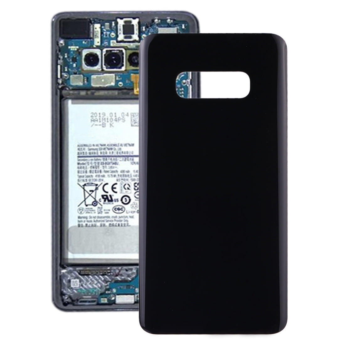 For Galaxy S10e SM-G970F/DS, SM-G970U, SM-G970W Battery Back Cover (Black)
