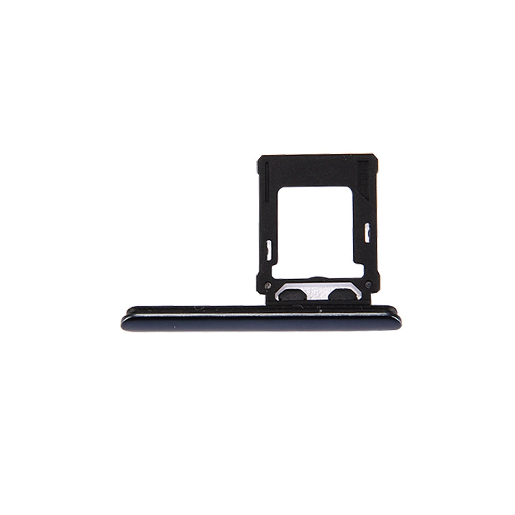 Micro SD / SIM Card Tray + Card Slot Port Dust Plug for Sony Xperia XZ Premium (Dual SIM Version)(Black)