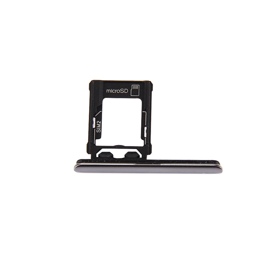 Micro SD / SIM Card Tray + Card Slot Port Dust Plug for Sony Xperia XZ Premium (Dual SIM Version)(Silver)
