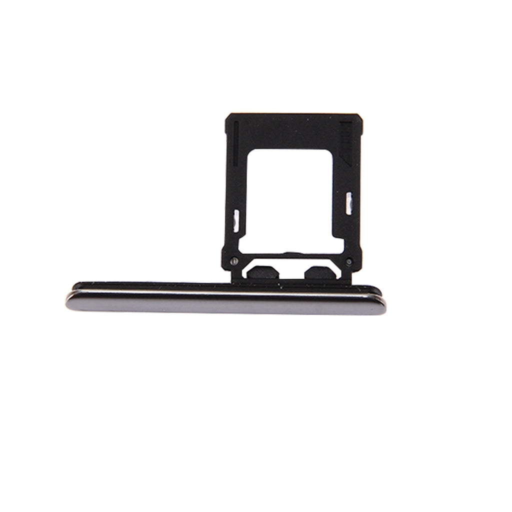 Micro SD / SIM Card Tray + Card Slot Port Dust Plug for Sony Xperia XZ Premium (Dual SIM Version)(Silver)